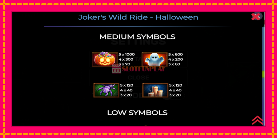 Jokers Wild Ride Halloween - automato com gráficos brilhantes, foto 5