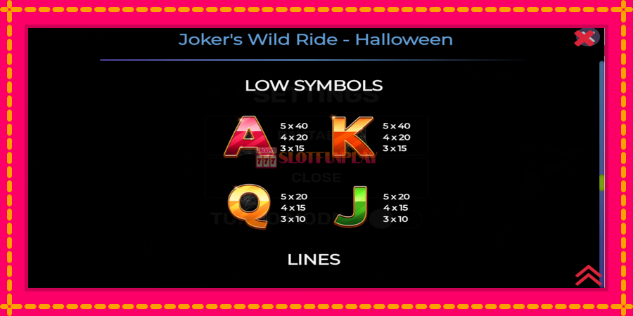 Jokers Wild Ride Halloween - automato com gráficos brilhantes, foto 6