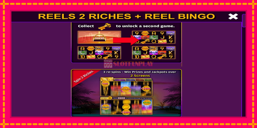 Reels 2 Riches with Reel Bingo - automato com gráficos brilhantes, foto 4