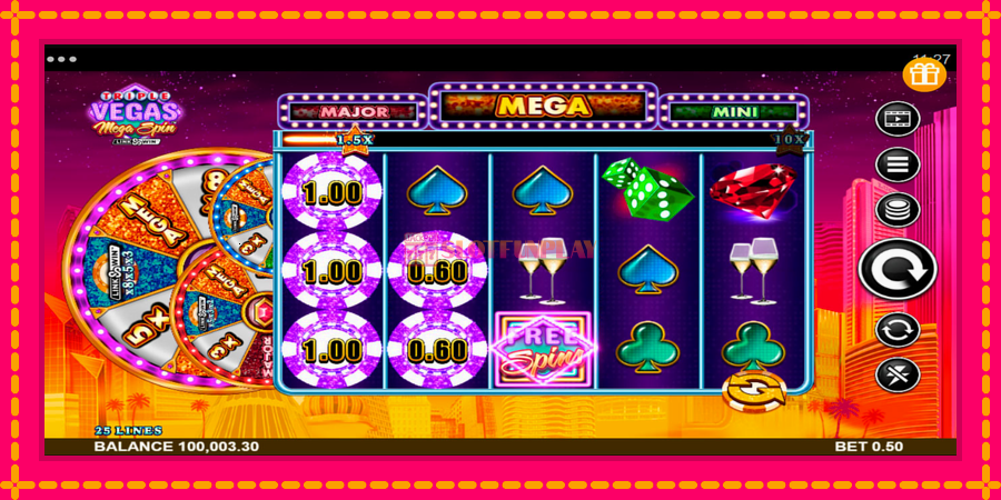 Triple Vegas Mega Spin - automato com gráficos brilhantes, foto 3