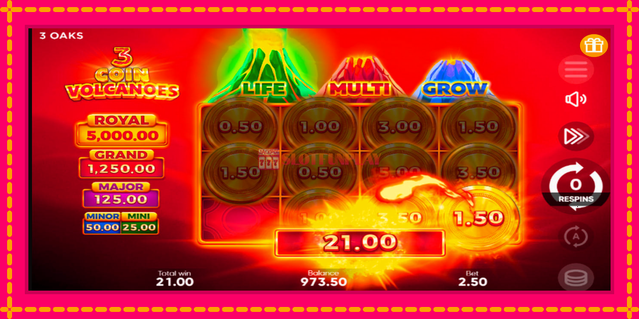 3 Coin Volcanoes - automato com gráficos brilhantes, foto 5