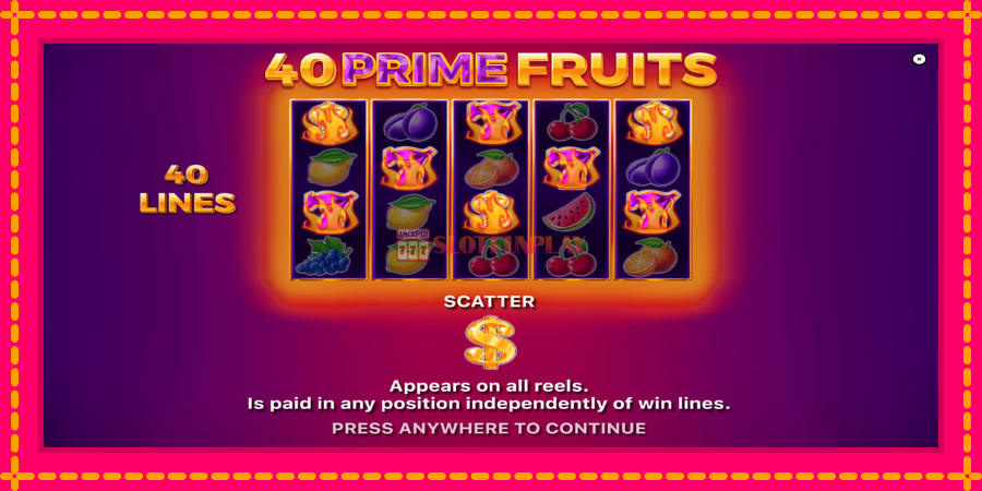 40 Prime Fruits - automato com gráficos brilhantes, foto 1