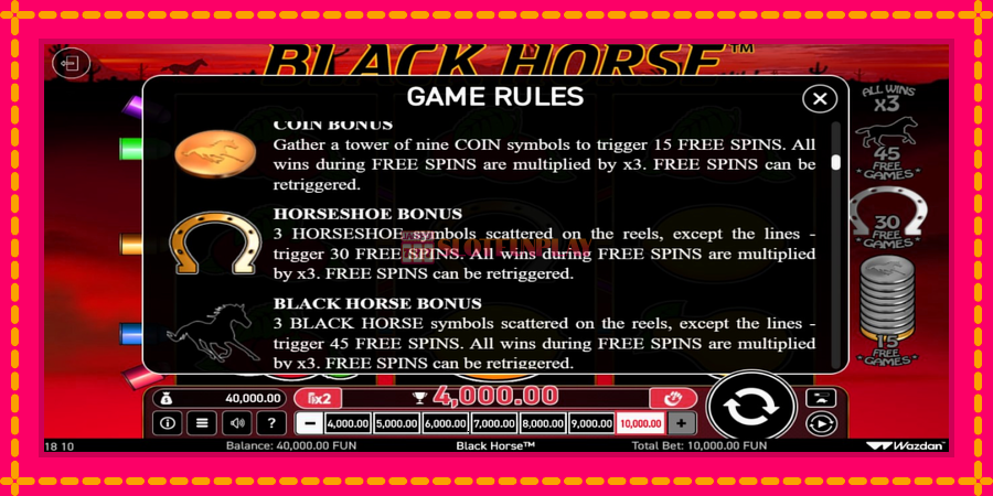 Black Horse - automato com gráficos brilhantes, foto 3