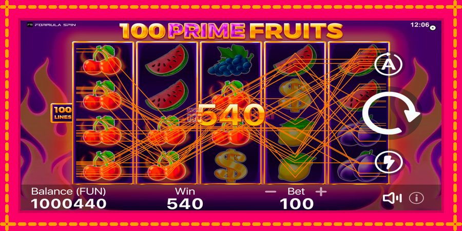 100 Prime Fruits - automato com gráficos brilhantes, foto 3