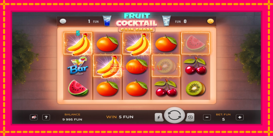 Fruit Cocktail Coin Chase - automato com gráficos brilhantes, foto 2