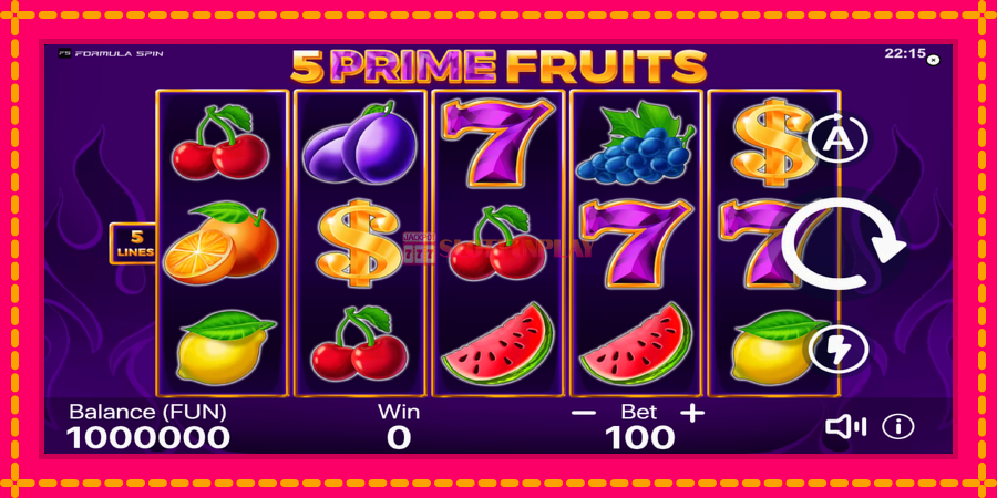 5 Prime Fruits - automato com gráficos brilhantes, foto 2