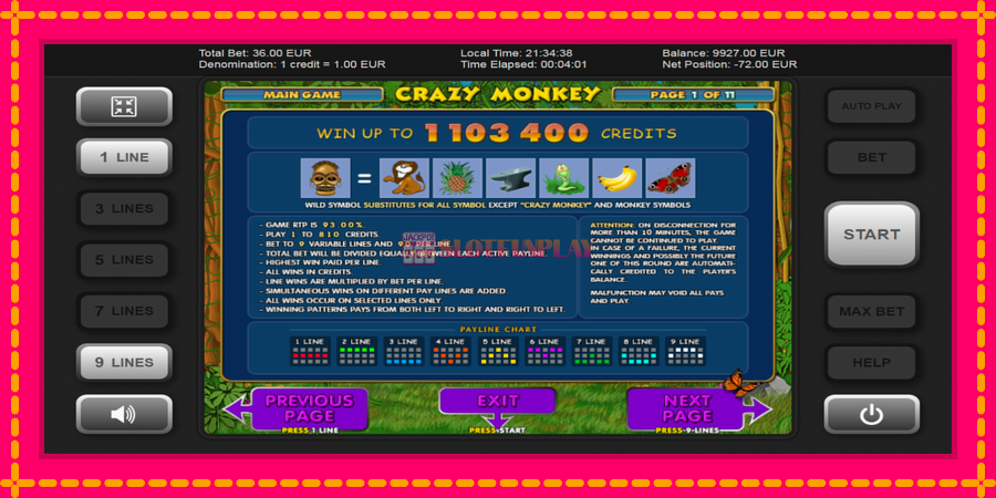 Crazy Monkey - automato com gráficos brilhantes, foto 4