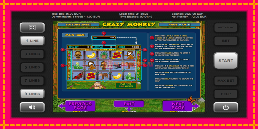 Crazy Monkey - automato com gráficos brilhantes, foto 5