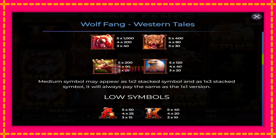 Wolf Fang - Western Tales - automato com gráficos brilhantes, foto 5