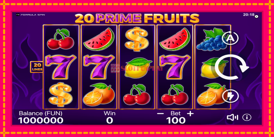 20 Prime Fruits - automato com gráficos brilhantes, foto 1