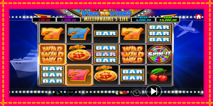 Wheel Big Winner Millionaires Life - automato com gráficos brilhantes, foto 5