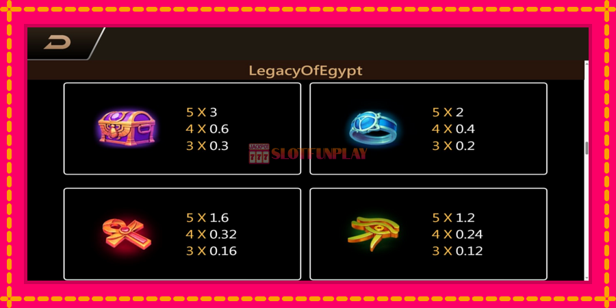 Legacy of Egypt - automato com gráficos brilhantes, foto 6