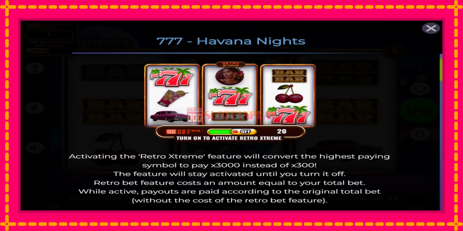 777 - Havana Nights - automato com gráficos brilhantes, foto 4