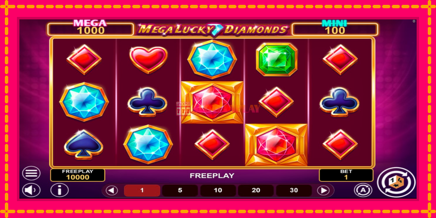 Mega Lucky Diamonds Hold & Win - automato com gráficos brilhantes, foto 1