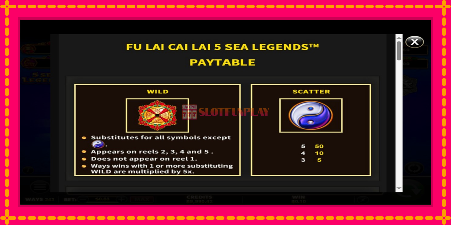 Fu Lai Cai Lai 5 Sea Legends - automato com gráficos brilhantes, foto 5