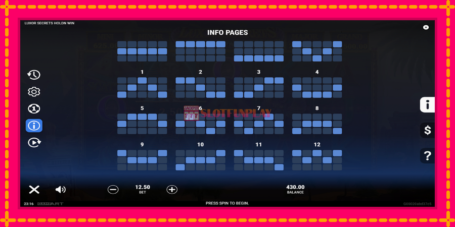 Luxor Secrets Holdn Win - automato com gráficos brilhantes, foto 7