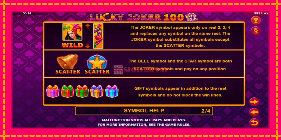 Lucky Joker 100 Extra Gifts - automato com gráficos brilhantes, foto 7