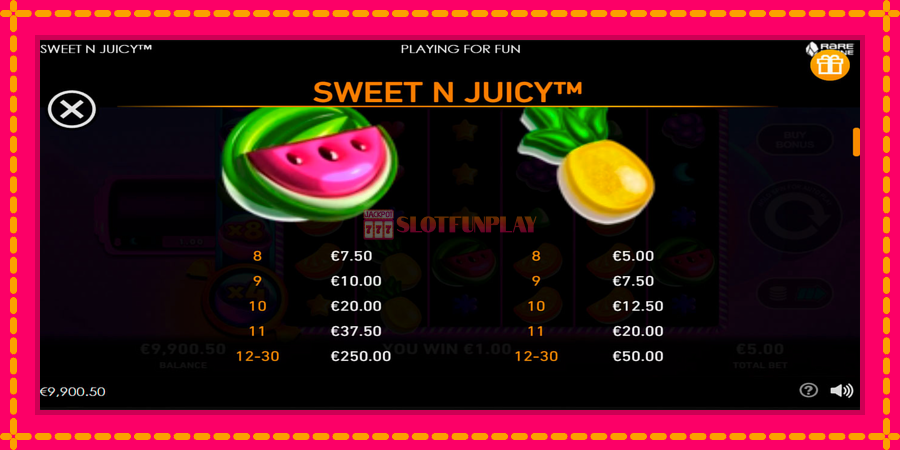 Sweet N Juicy - automato com gráficos brilhantes, foto 5