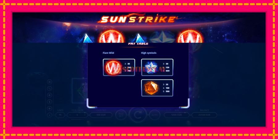 Sun Strike - automato com gráficos brilhantes, foto 5