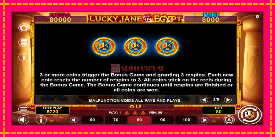 Lucky Jane in Egypt Hold & Win - automato com gráficos brilhantes, foto 6