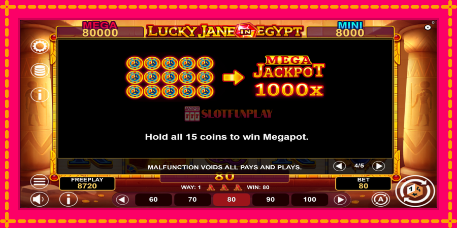 Lucky Jane in Egypt Hold & Win - automato com gráficos brilhantes, foto 7