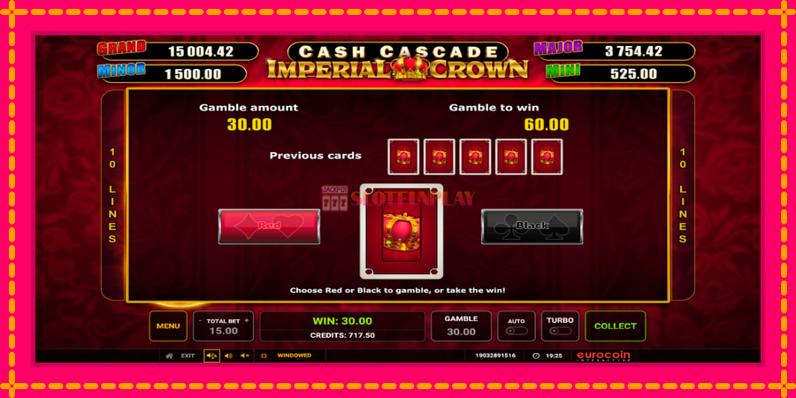 Cash Cascade Imperial Crown - automato com gráficos brilhantes, foto 4