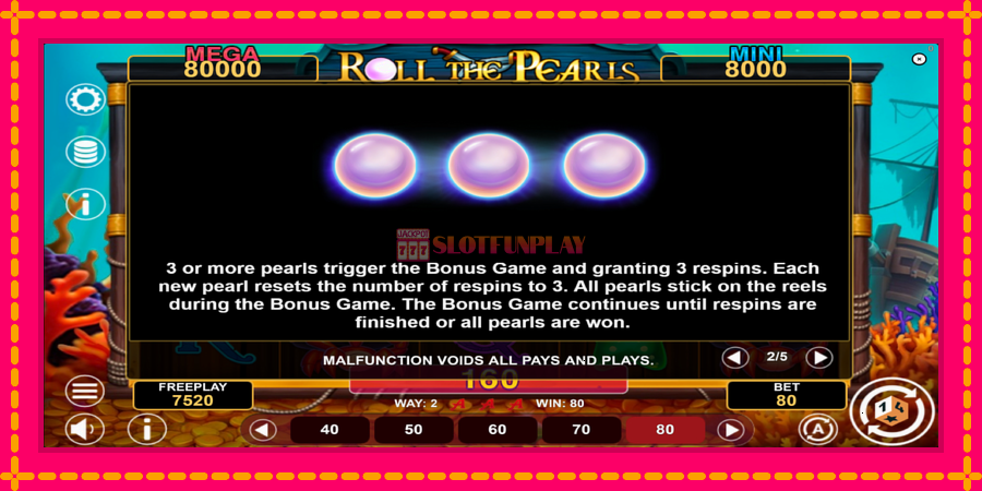 Roll The Pearls Hold & Win - automato com gráficos brilhantes, foto 6