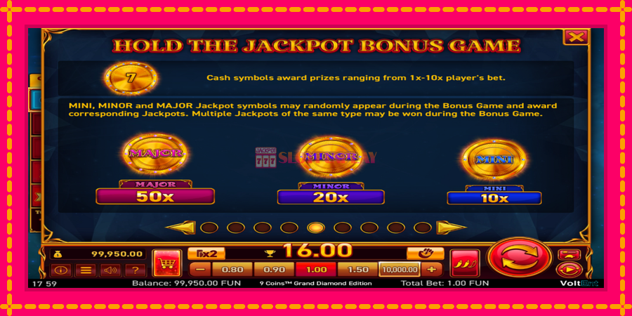 9 Coins Grand Diamond Edition Halloween Jackpots - automato com gráficos brilhantes, foto 5