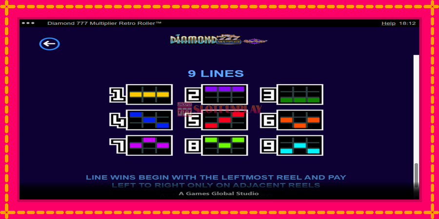 Diamond 777 Multiplier Retro Roller - automato com gráficos brilhantes, foto 7