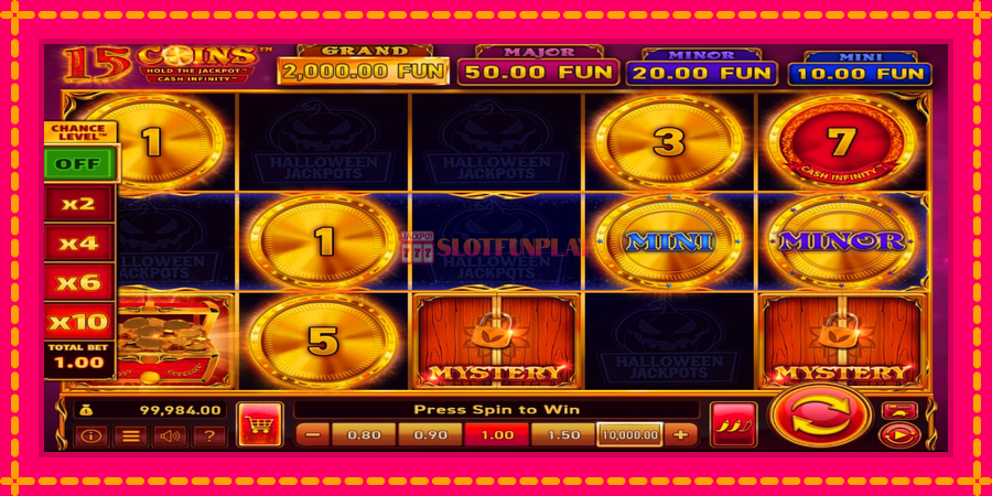 15 Coins Grand Gold Edition Halloween Jackpot - automato com gráficos brilhantes, foto 2