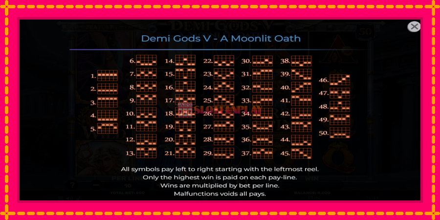 Demi Gods V – A Moonlit Oath - automato com gráficos brilhantes, foto 7