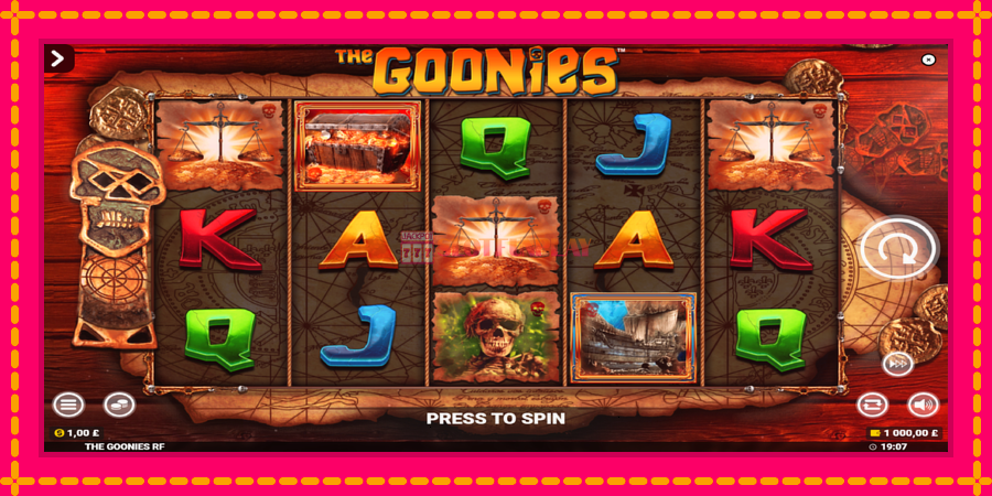 The Goonies Deluxe Rapid Fire Jackpots - automato com gráficos brilhantes, foto 2