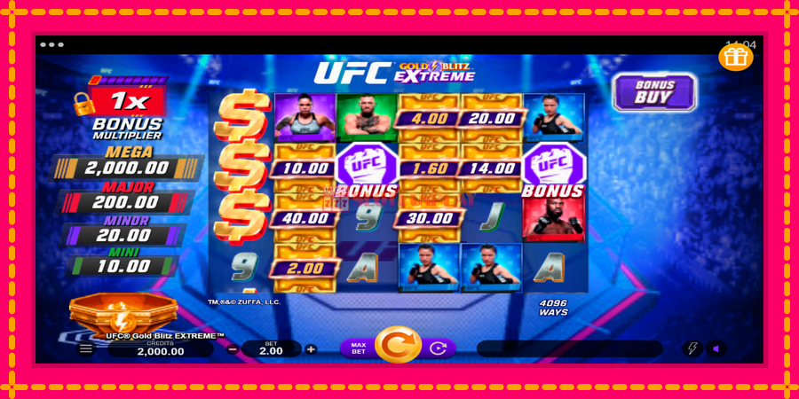 UFC Gold Blitz Extreme - automato com gráficos brilhantes, foto 1