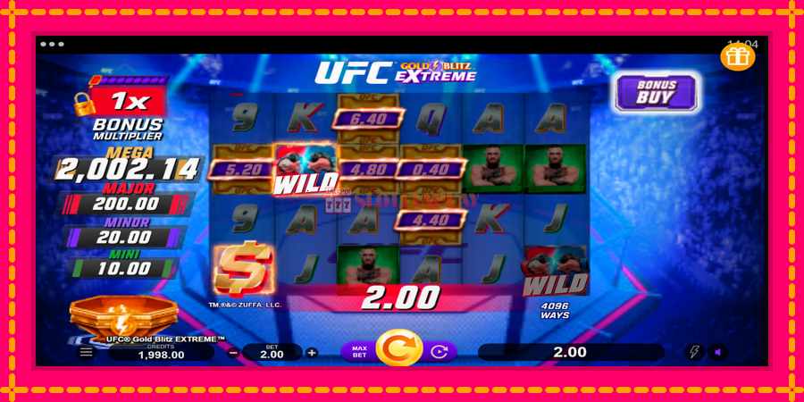 UFC Gold Blitz Extreme - automato com gráficos brilhantes, foto 2