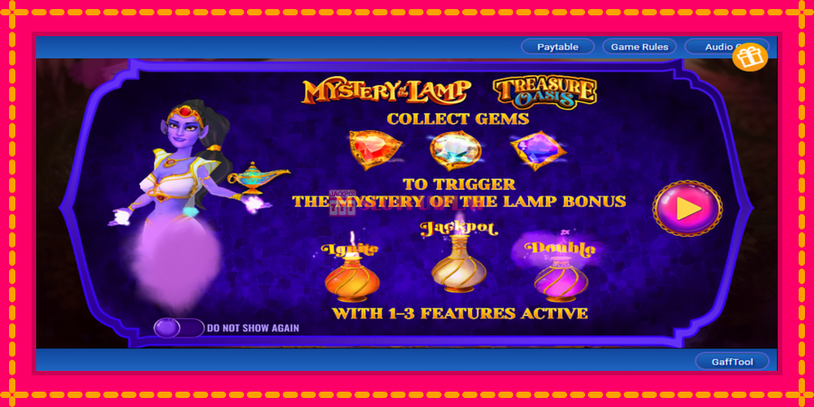 Mystery of the Lamp Treasure Oasis - automato com gráficos brilhantes, foto 1