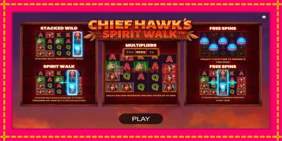 Chief Hawk’s Spirit Walk - automato com gráficos brilhantes, foto 1