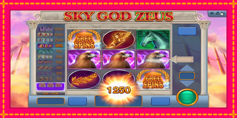 Sky God Zeus 3x3 - automato com gráficos brilhantes, foto 2