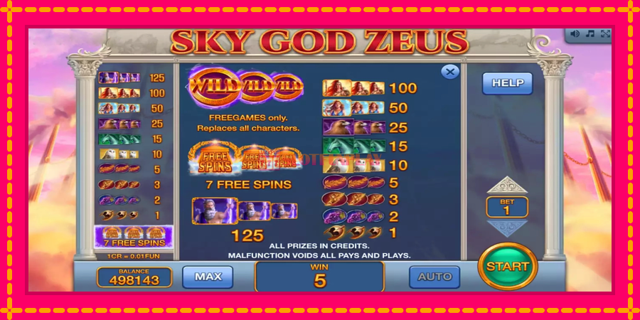 Sky God Zeus 3x3 - automato com gráficos brilhantes, foto 7