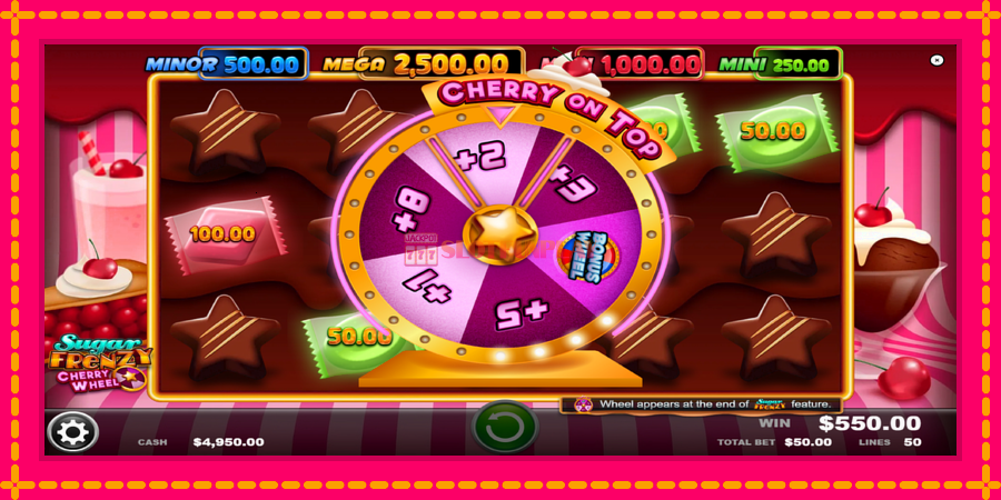 Sugar Frenzy Cherry Wheel - automato com gráficos brilhantes, foto 4