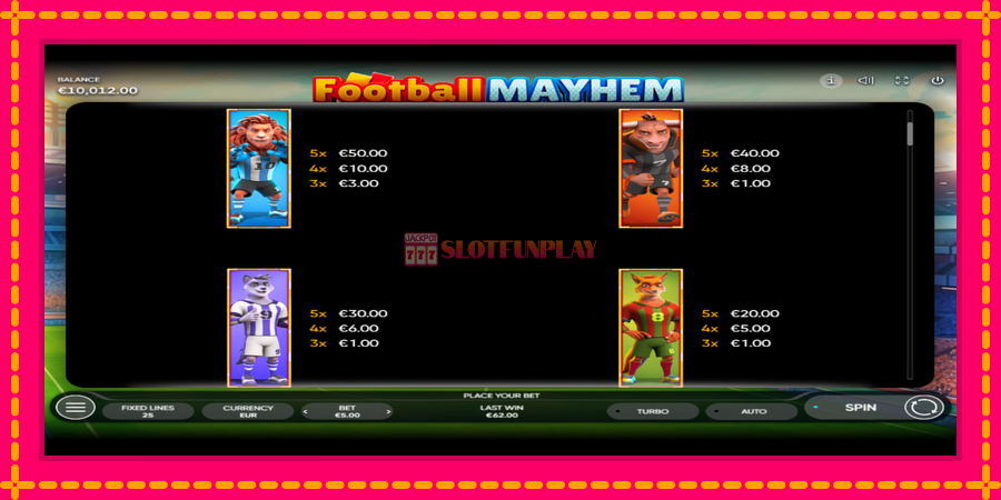 Football Mayhem - automato com gráficos brilhantes, foto 5