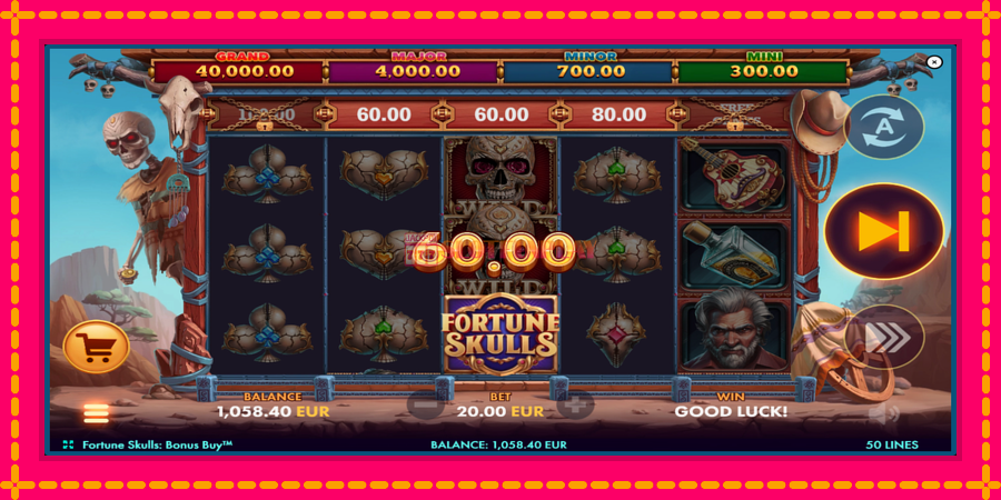 Fortune Skulls Bonus Buy - automato com gráficos brilhantes, foto 3