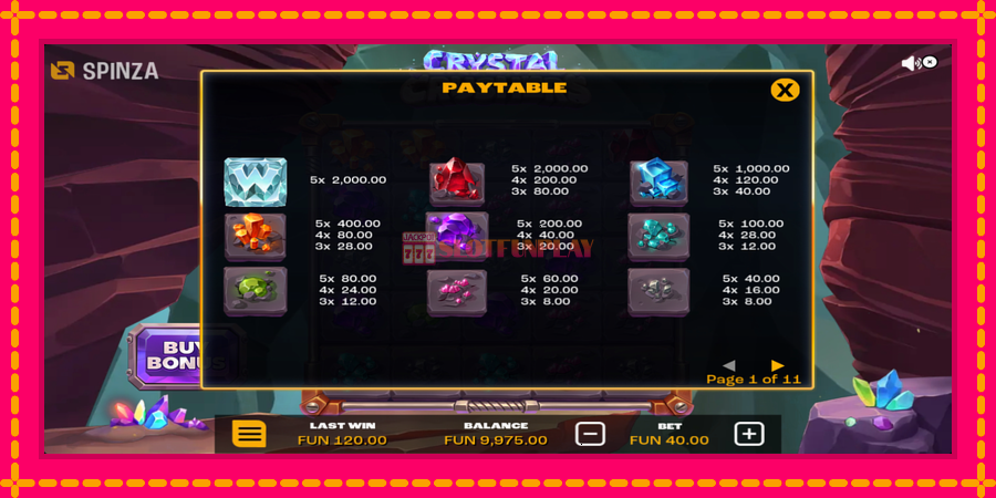 Crystal Crushers - automato com gráficos brilhantes, foto 5