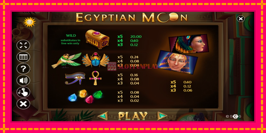 Egyptian Moon - automato com gráficos brilhantes, foto 4