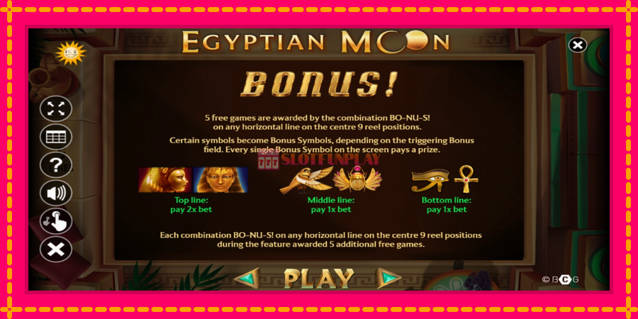 Egyptian Moon - automato com gráficos brilhantes, foto 5