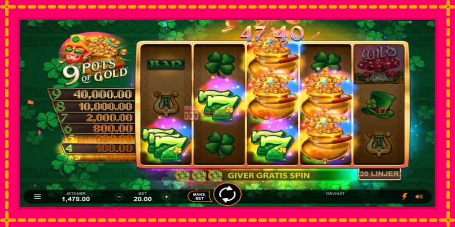 9 Pots of Gold Land & Win - automato com gráficos brilhantes, foto 3