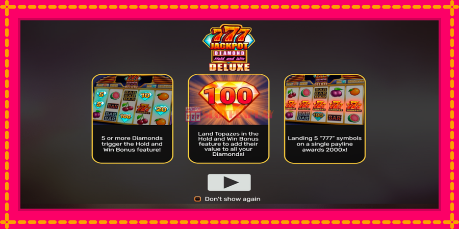 777 Jackpot Diamond Hold and Win Deluxe - automato com gráficos brilhantes, foto 1