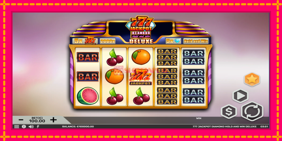 777 Jackpot Diamond Hold and Win Deluxe - automato com gráficos brilhantes, foto 2