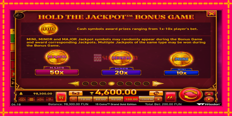 15 Coins Grand Gold Edition Score The Jackpot - automato com gráficos brilhantes, foto 6