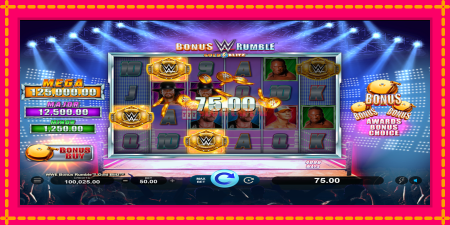 WWE Bonus Rumble Gold Blitz - automato com gráficos brilhantes, foto 2