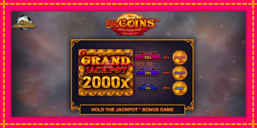 36 Coins Score The Jackpot - automato com gráficos brilhantes, foto 1